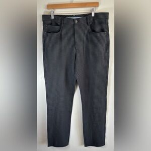 FootJoy Mens Size 36X32 Black Grey Plaid Golf Pants FJ Athletic Fit Stretch NWOT